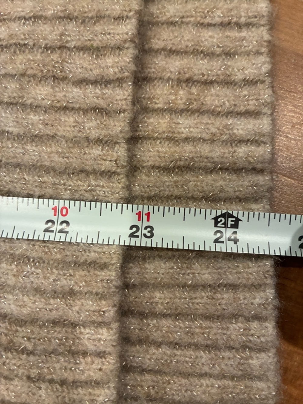Simply Vera Vera Wang Beige Ribbed Knit Sweater - Picture 6 of 6